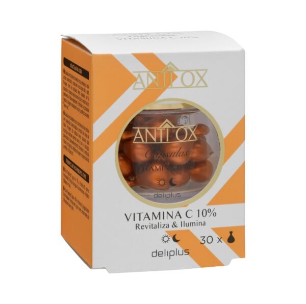 كبسولات الغنية بمضادات الأكسدة لتقليل علامات التعب Cápsulas vitamina C 10%