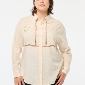 بلوزة Blusa de manga bordados