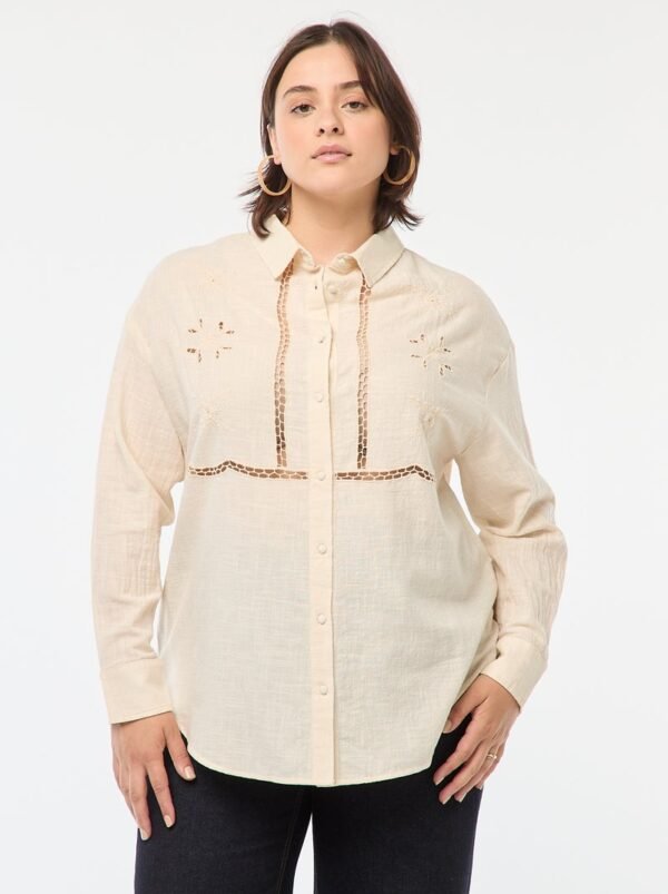 بلوزة Blusa de manga bordados