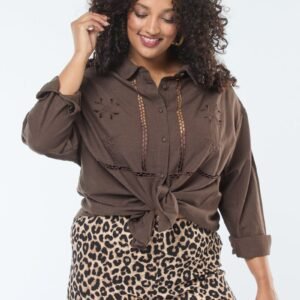 بلوزة Blusa de manga bordados