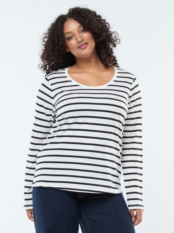 قميص Camiseta de manga larga lisa