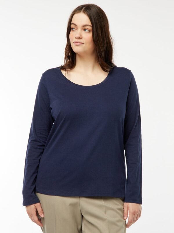 قميص Camiseta de manga larga lisa