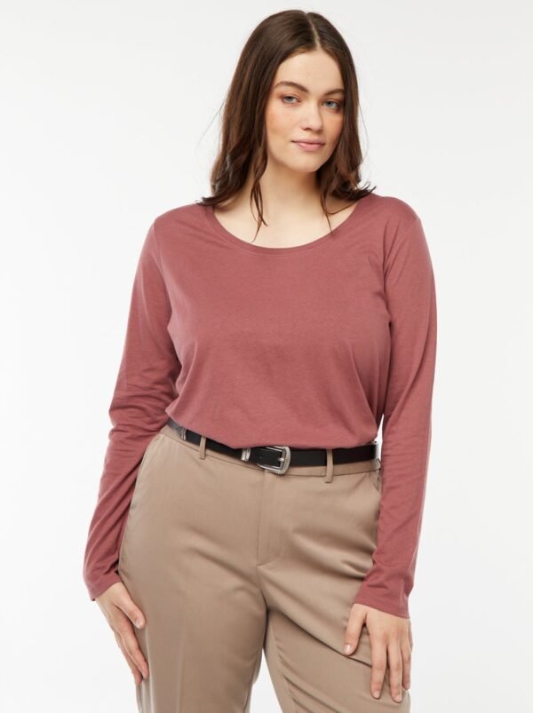 قميص Camiseta de manga larga lisa