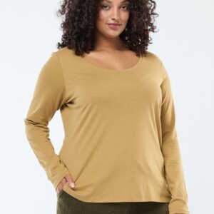 قميص Camiseta de manga larga lisa