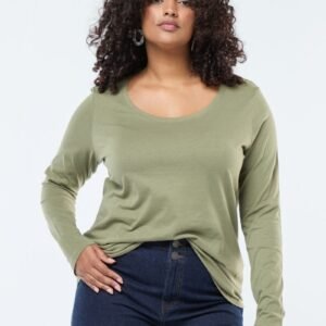 قميص Camiseta de manga larga lisa