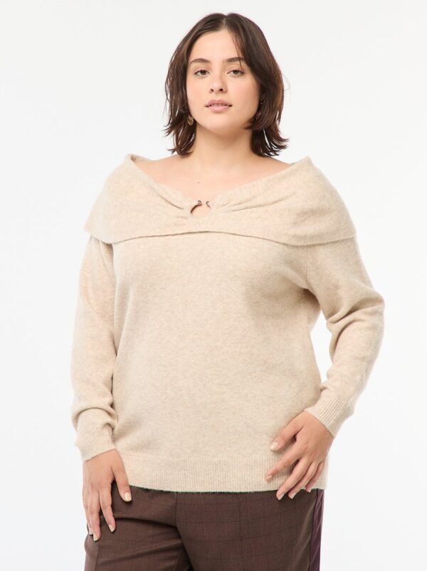 سترة Jersey con cuello bardot