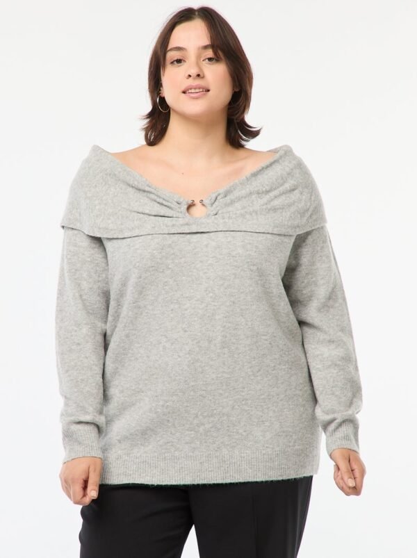 سترة Jersey con cuello bardot