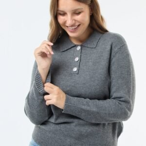 تريكو Jersey con botones joya