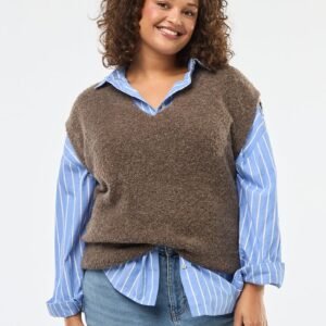 jersey-sin-mangas-de-punto-fino-marron-exz64_3_hd1 سترة Jersey sin mangas