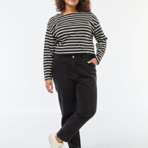 vaqueros-mom-con-cintura-elastica-gris-dqo29_1_hd1 جينز مطاطي Vaqueros cintura