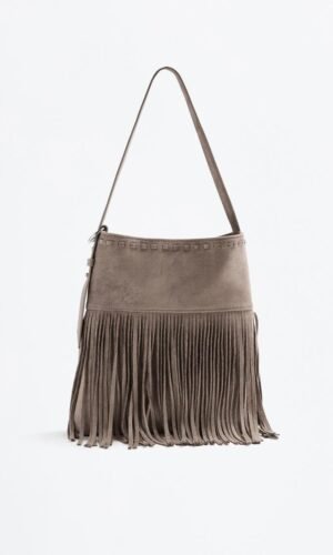 حقيبة Bolso bucket flecos