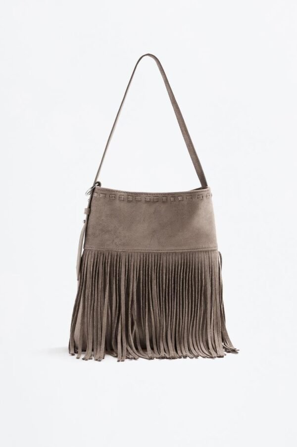 حقيبة Bolso bucket flecos