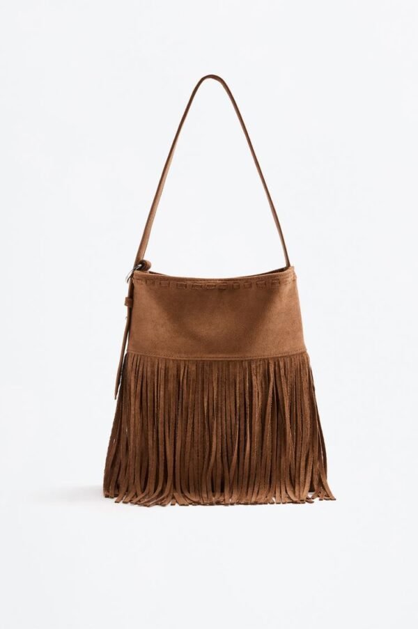 حقيبة Bolso bucket flecos