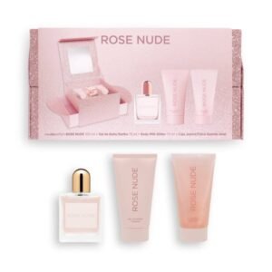 15eb20a26c3ada626f2a7f2a04140058 مجموعة Rose Nude يجمع بين عطر أنثوي جل استحمام ولوشن جسم لامع