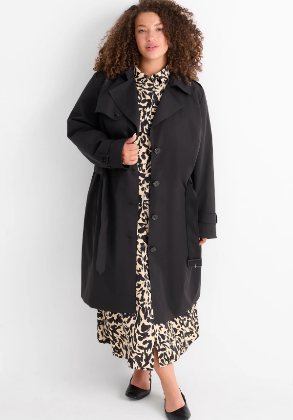 معطف Gabardina negro