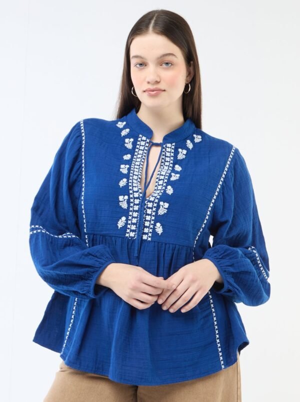 بلوزة Blusa de gasa fantasía