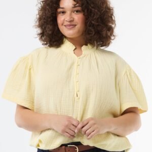 بلوزة Blusa de gasa de algodón