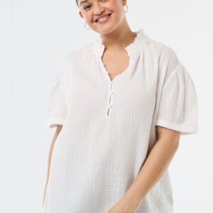 بلوزة Blusa de gasa de algodón