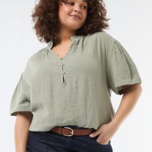 بلوزة Blusa de gasa de algodón