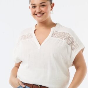 بلوزة Blusa doble gasa de algodón