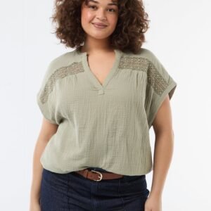 بلوزة Blusa doble gasa de algodón