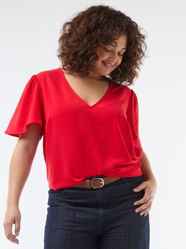 بلوزة Blusa fluida lisa