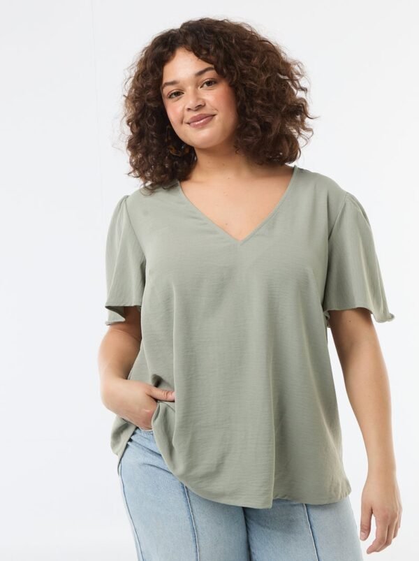 بلوزة Blusa fluida lisa