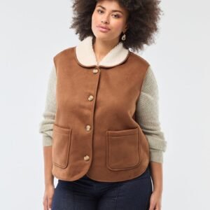 chaqueta-corta-reversible-sin-mangas-marron-fcu79_1_hd3 سترة Chaqueta corta reversible