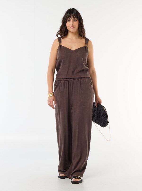 بنطلون Pantalón ancho de lino