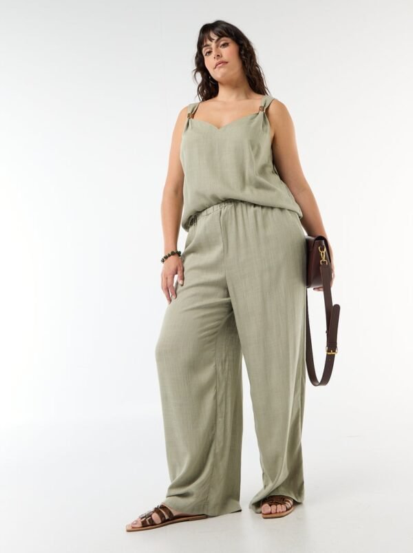 بنطلون Pantalón ancho de lino