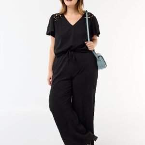 بنطلون Pantalón ancho de punto crepé