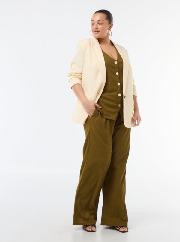 بنطلون Pantalón ancho de punto crepé