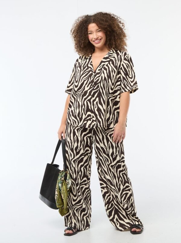 بنطلون Pantalón punto gofrado