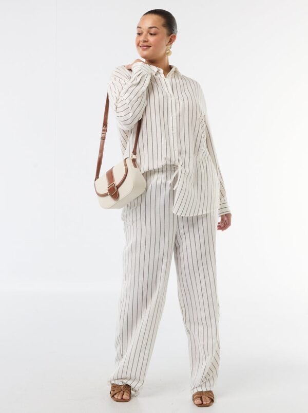 بنطلون Pantalón de lino mezclado