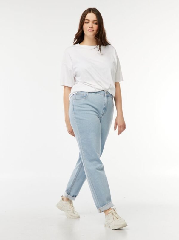 جينز Vaquero mom de tiro alto