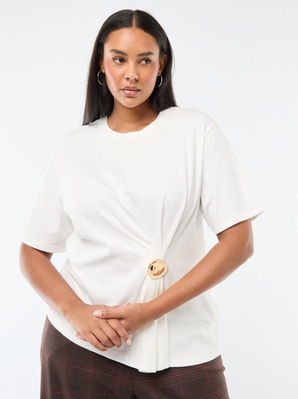 تيشرت Camiseta de cuello drapeado