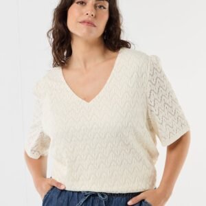 camiseta-de-encaje-calado-beige-fqi24_1_hd1 تيشرت Camiseta de encaje calado