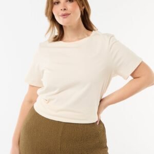 camiseta-de-punto-de-manga-corta-beige-clc08_16_hd3 تيشرت Camiseta de punto