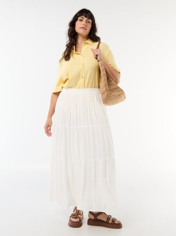 تنورة Falda midi de crepé