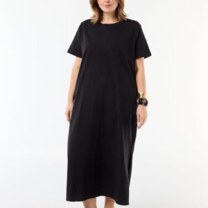 vestido-camiseta-largo-liso-negro-fip41_1_hd1 (1) فستان Vestido liso