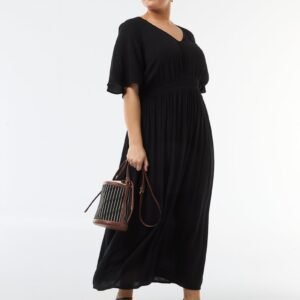 فستان Vestido de tejido crepé